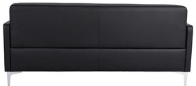 Καναπές Τριθέσιος NELLIE με PU Μαύρο 163x71x71Υ εκ. 163x71x71 εκ.
