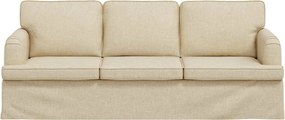 vidaXL Καναπές Κρεμ 201 x 80 x 85 εκ ύφασμα