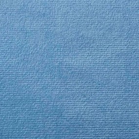 Καναπές Παιδικός Διθέσιος Μπλε από Μαλακό Βελουτέ Ύφασμα - Μπλε