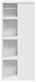 vidaXL Ντουλάπι μπάνιου με θήκη για ρολά Λευκό 39x22x90 cm