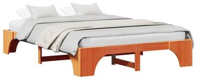 vidaXL Κρεβάτι Καφέ Σαπούνι 150x200 εκ Μασίφ Ξύλο Πεύκου