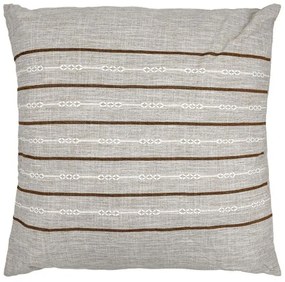 Μαξιλάρι Διακοσμητικό (Με Γέμιση) 374-225-717 Beige-Brown 60Χ60 Ύφασμα