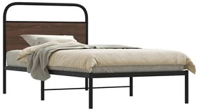 vidaXL Πλαίσιο Κρεβατιού Χωρ. Στρώμα Καφέ Δρυς 100x200 εκ Επ. Ξύλο