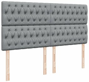 ΚΡΕΒΑΤΙ BOXSPRING ΜΕ ΣΤΡΩΜΑ ΑΝΟΙΧΤΟ ΓΚΡΙ 180X200 ΕΚ. ΥΦΑΣΜΑΤΙΝΟ 3292142