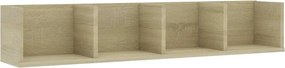 vidaXL Ράφι Τοίχου για CD Sonoma Δρυς 100 x 18 x 18 εκ. από Επεξ. Ξύλο