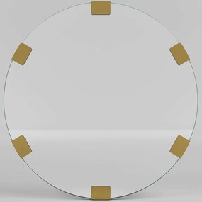Καθρέπτης Τοίχου Chakra 552NOS2338 Φ60cm Gold Aberto Design Metal, Glass