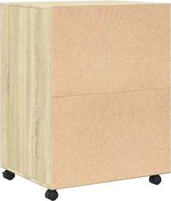 vidaXL Ντουλάπι Τροχήλατο Sonoma Δρυς 60x48x81 εκ. από Επεξ. Ξύλο