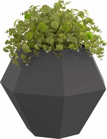 vidaXL Γλάστρα 2 pcs Μαύρο 100 x 100 x 80 εκ Ατσάλι