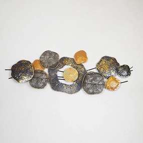 Διακοσμητικό Τοίχου Μεταλλικό 755-10071 109x2x40cm Blue-Gold Estheti Home Μέταλλο