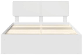 vidaXL Σκελετός Κρεβατιού Λευκό 150 x 200 cm Στερεά ξυλεία πεύκου