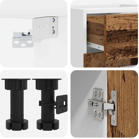 vidaXL Μονάδα κουζίνας LYON 8 pcs Παλαιωμένο ξύλο Επεξεργασμένο Ξύλο