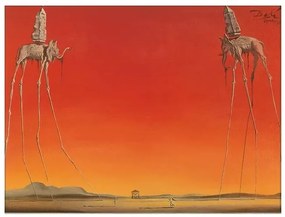 Εκτύπωση έργου τέχνης Les Elephants, Salvador Dalí, (80 x 60 cm)