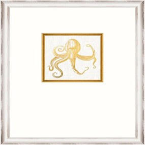 Κάδρο Octopus Fa13364 35X45Cm White-Gold Mindthegap Κάθετοι Wood