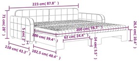 Καναπές Κρεβάτι Συρόμενος Μαύρο 100x200εκ. Βελούδινος Στρώματα - Μαύρο