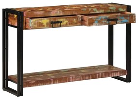 vidaXL Τραπέζι κονσόλας Πολύχρωμο 120x33x75 εκ. Μασίφ ανακυκλωμένο ξύλο