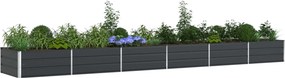 vidaXL Γλάστρα Ανθρακί 580 x 100 x 45 εκ Επικαλυμμένος Χάλυβας