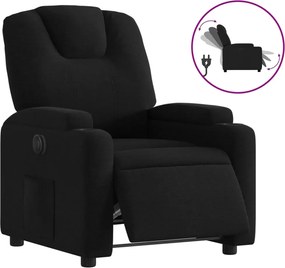 vidaXL Πολυθρόνα Ανακλινόμενη Ηλεκτρική Μαύρη Υφασμάτινη