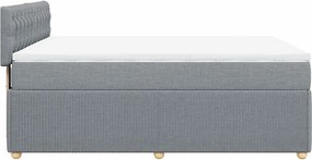 vidaXL Κρεβάτι Boxspring με Στρώμα Αν. Πράσινο 160x200εκ Υφασμάτινο
