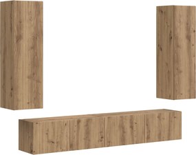 vidaXL Σετ επίπλου τηλεόρασης 3 τμχ. Artisan Oak Επεξεργασμένο Ξύλο