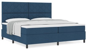 vidaXL Κρεβάτι με Σπασμένο Ματ Ναυτικού Μπλε 200x200 εκ. Υφασμάτινο