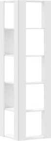 vidaXL Βιβλιοθήκη Γωνιακή 5 Επ. Λευκή 50x50x179εκ Επεξ. Ξύλο