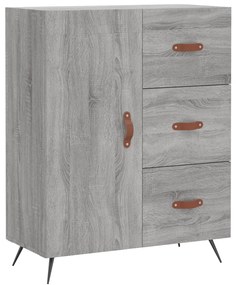 vidaXL Ντουλάπι Γκρι Sonoma 69,5 x 34 x 180 εκ. Επεξεργασμένο Ξύλο