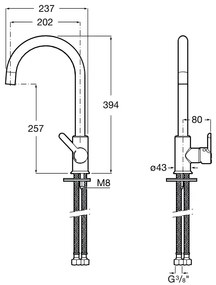 Μπαταρία κουζίνας Roca Mencia