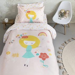 Σεντόνια Μονά (Σετ) Nima Fairy Love Ροζ ΧΩΡΙΣ ΛΑΣΤΙΧΟ 170x255