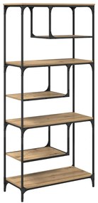 vidaXL Βιβλιοθήκη artisan δρυς 81 x 36 x 176 εκ Επεξεργασμένο ξύλο