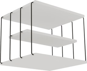 Βοηθητικό Τραπεζάκι Λευκό / Μαύρο FLIDI 50x40x33
