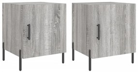 vidaXL Κομοδίνα 2 τεμ. Γκρι Sonoma 40 x 40 x 50 εκ. από Επεξεργ. Ξύλο