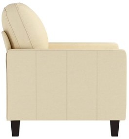 vidaXL Πολυθρόνα Κρεμ 60 εκ. Υφασμάτινη