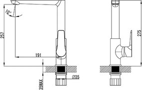 Ferro Adore Black BDR4BLC - Μπαταρία Κουζίνας
