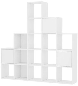 Βιβλιοθήκη Paleo λευκό μελανίνη 150.8x28x150.8εκ 150.8x28x150.8 εκ.