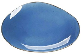 Πιατέλα Σερβρίσματος Οβάλ Terra TLF107K4 36x24,5cm Κεραμική Blue Espiel Ceramic