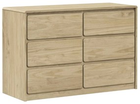 vidaXL Συρταριέρα SAUDA Δρυς Γκρι 111x43x73,5εκ. από Μασίφ Ξύλο Πεύκου