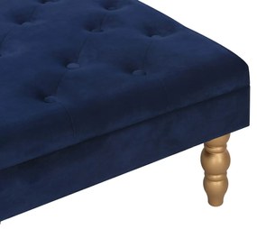 vidaXL Σκαμπό / Υποπόδιο Ναυτικό Μπλε 60 x 60 x 36 εκ. Βελούδινο