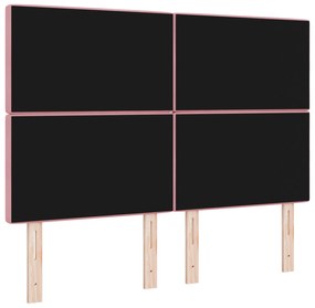 vidaXL Κεφαλάρι Ροζ 140 cm με Κρυστάλλινο Κουμπί Tufted