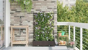 vidaXL Γλάστρα Κήπου 2 pcs Καφέ Ατσάλι