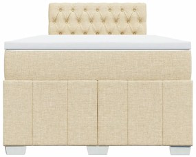 ΚΡΕΒΑΤΙ BOXSPRING ΜΕ ΣΤΡΩΜΑ ΚΡΕΜ 120X200 ΕΚ. ΥΦΑΣΜΑΤΙΝΟ 3289347