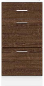 Κάτω ντουλάπι καφέ δρυς 40x46x81,5 cm Κατασκευασμένο ξύλο - Καφέ