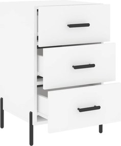 vidaXL Κομοδίνο Λευκό 40 x 40 x 66 εκ. από Επεξεργασμένο Ξύλο