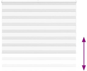 vidaXL Ζέβρα τυφλή Λευκό Πλάτος υφάσματος 155,9 εκ. Πολυεστέρας