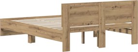 vidaXL Κρεβάτι με Κεφαλάρι Artisan Δρυς 120 x 200 cm