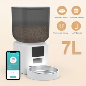 BRUNO smart ταΐστρα κατοικίδιων BRN-0269, 7L, WiFi, λευκή