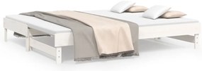 vidaXL Καναπές Κρεβάτι Συρόμενος Λευκός 2x(90x200) εκ. Μασίφ Πεύκο