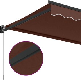 vidaXL Τέντα Πτυσσόμενη Χειροκίνητη Καφέ 350x250 εκ.