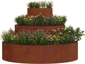 vidaXL Γλάστρα Κήπου Σκ rusty 90 x 90 x 20 εκ