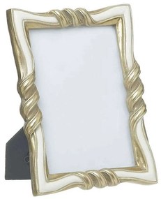 Κορνίζα 3-30-117-0441 13x18cm White-Gold Inart Ρητίνη