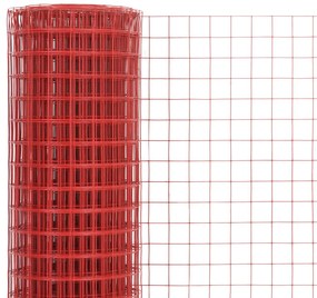vidaXL Συρματόπλεγμα Κόκκινο 25x0,5 μ. Ατσάλι με Επικάλυψη PVC